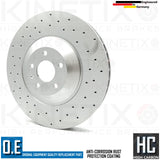 FOR AUDI S4 S5 S6 S7 DRILLED FRONT REAR BRAKE DISCS PADS SENSORS 375mm 350mm