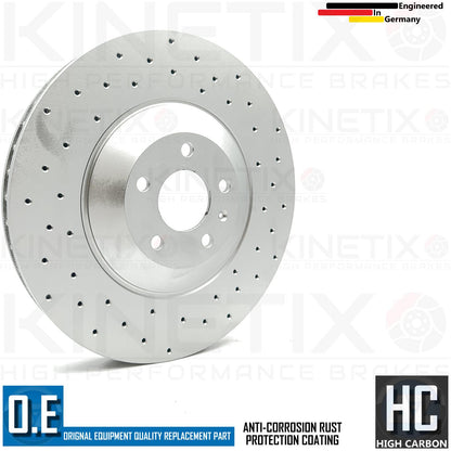 FOR AUDI S4 S5 S6 S7 DRILLED FRONT REAR BRAKE DISCS PADS SENSORS 375mm 350mm