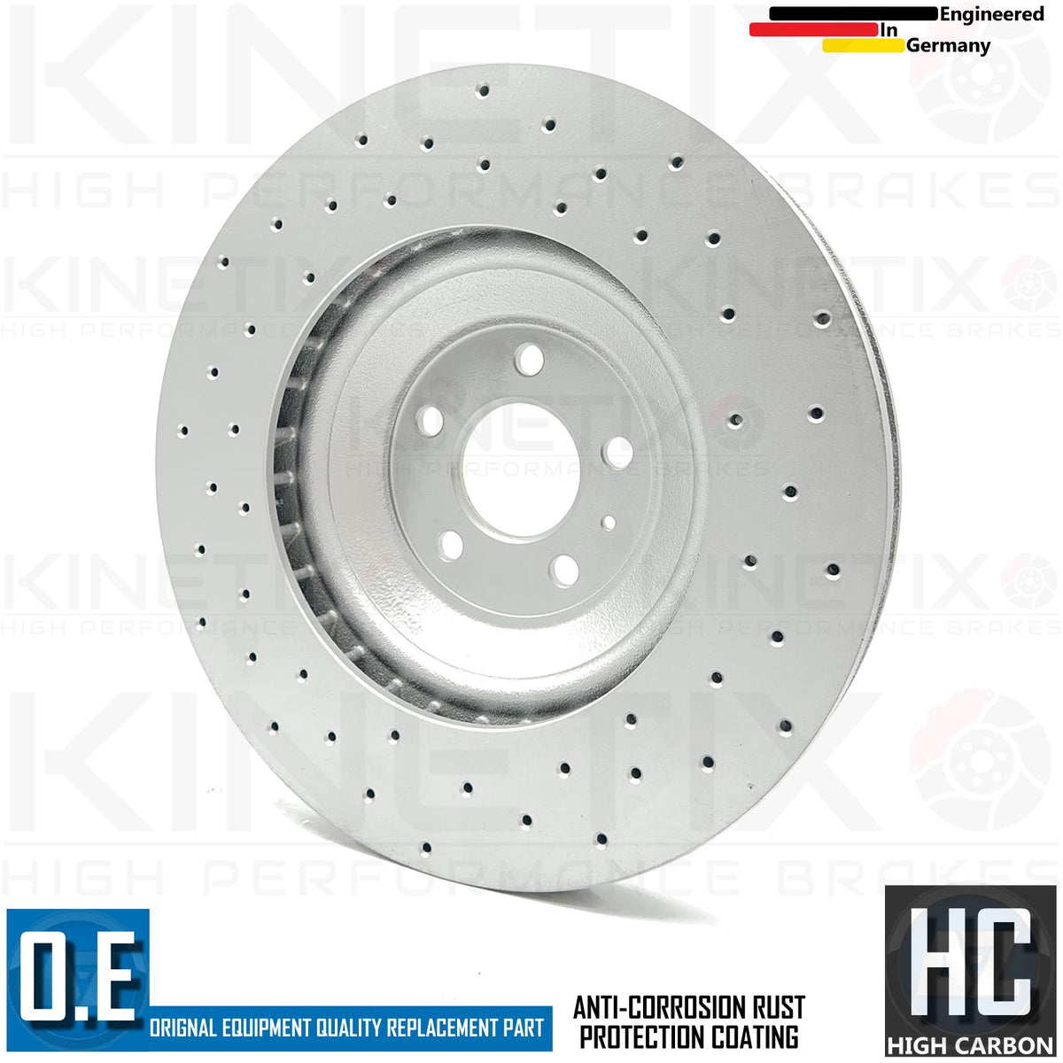 FOR AUDI S4 S5 S6 S7 DRILLED FRONT REAR BRAKE DISCS PADS SENSORS 375mm 350mm
