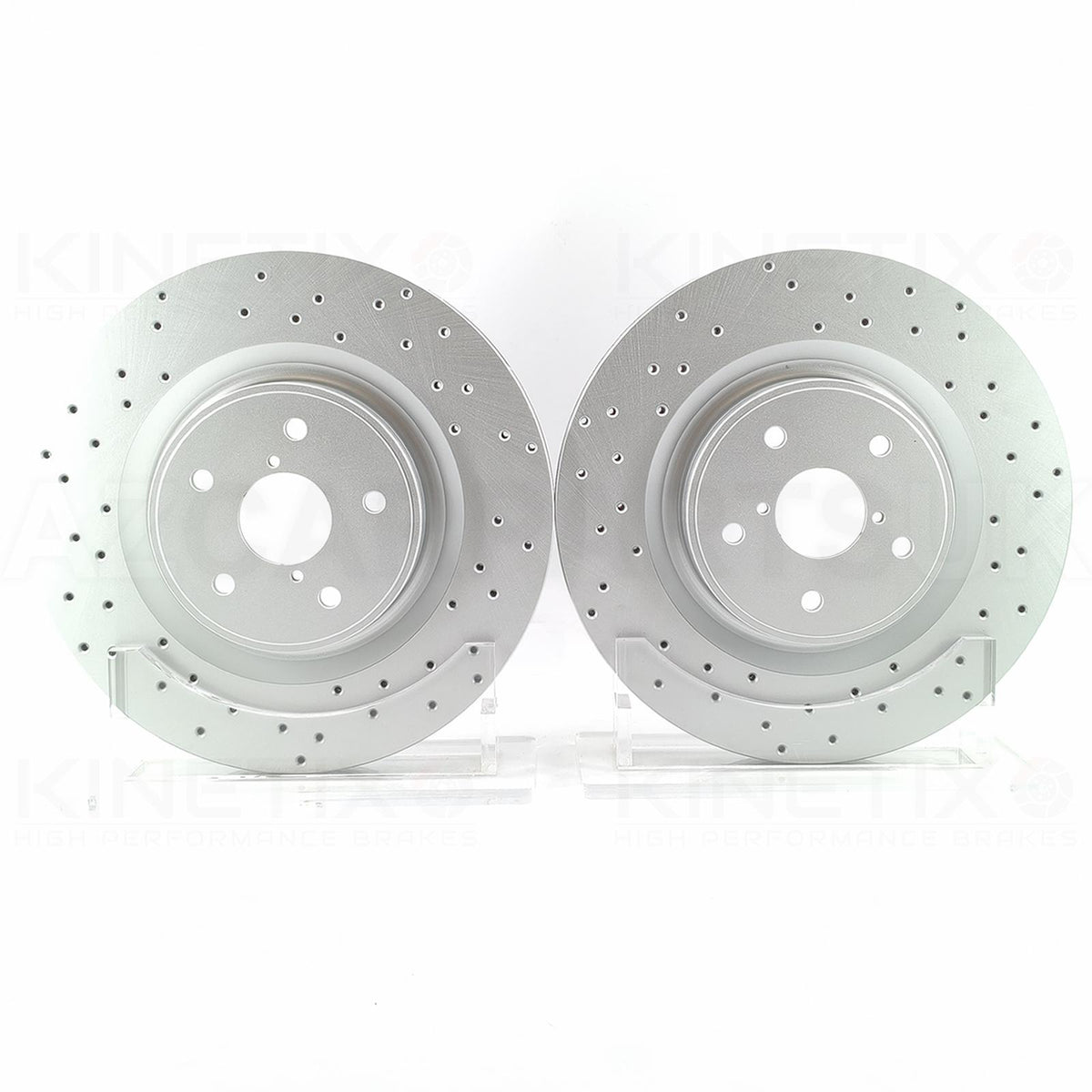 FOR CUPRA BORN 45/58 21- CROSS DRILLED PERFORMANCE FRONT BRAKE DISCS PADS 340mm