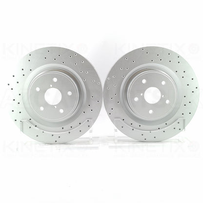 FOR SKODA ENYAQ RS 80X 60 85X 85 80X 80 60 DRILLED FRONT BRAKE DISCS PADS 340mm