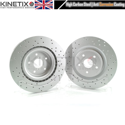 FOR CUPRA BORN 45/58 21- CROSS DRILLED PERFORMANCE FRONT BRAKE DISCS PADS 340mm