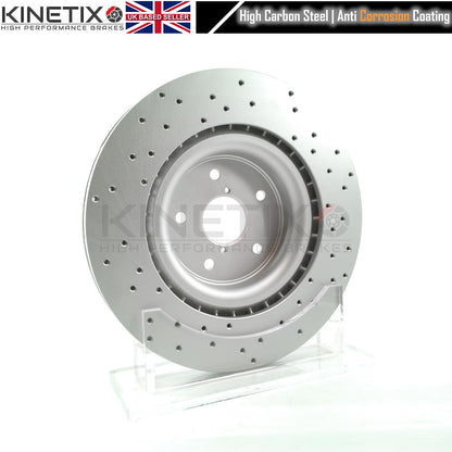FOR CUPRA BORN 45/58 21- CROSS DRILLED PERFORMANCE FRONT BRAKE DISCS PADS 340mm