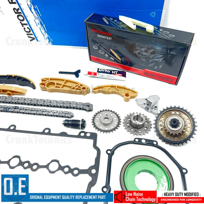 FOR JAGUAR F-PACE 2.0d D165 UPPER & LOWER DIESEL TIMING CHAIN KIT SET