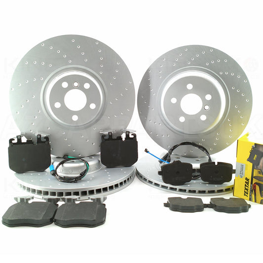 FOR BMW X6 30i G06 FRONT REAR BRAKE DISCS TEXTAR PADS SENSORS 395m 370m
