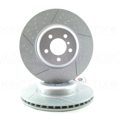 FOR BMW 330d 335d 430d 435d Fxx M SPORT PERFORMANCE DIMPLED GROOVED Bi-METTALIC FRONT BRAKE DISCS 370mm
