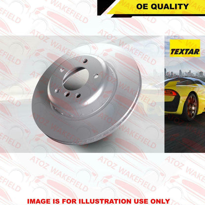 NEW TEXTAR BMW 5 6 E60 E63 SERIES FRONT VENTED BRAKE DISCS SET PAIR 34116763824