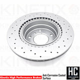 TX057 FOR BMW 1/2/3/4 SERIES M SPORT CROSS DRILLED REAR BRAKE DISCS PAIR 300mm
