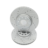 FOR AUDI A3 8V 2.0 TDI S LINE DRILLED GROOVED FRONT BRAKE DISCS PAIR 312mm