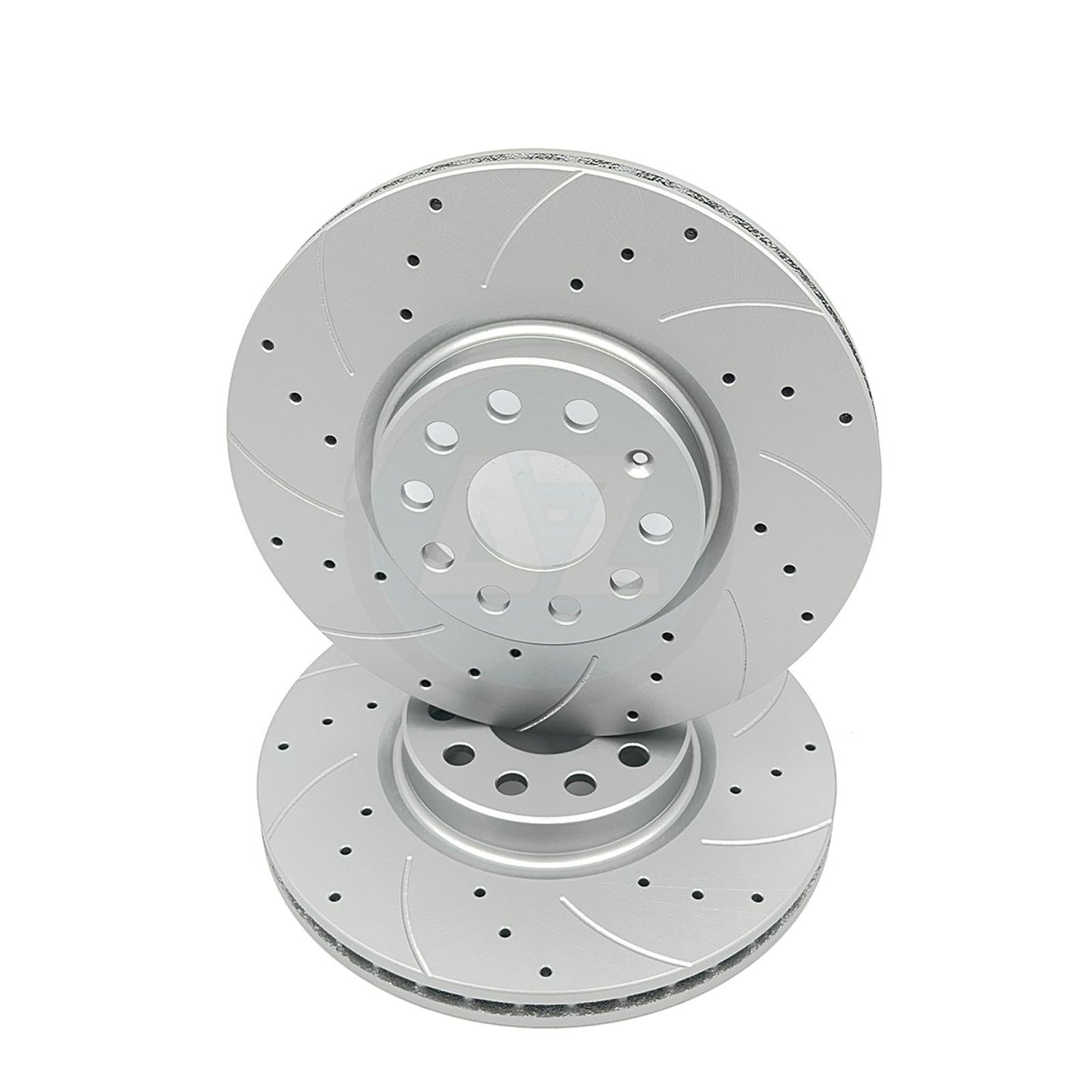 FOR VW CADDY MK3 HIGH CARBON DRILLED & GROOVED FRONT BRAKE DISCS PAIR 312mm