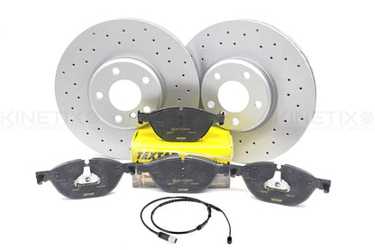 FOR BMW 530i 535i 530d 535d 640i 640d 730d FRONT BRAKE DISCS TEXTAR PADS 348mm
