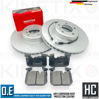 FOR BMW 120d 220d 320d 420d DIMPLED GROOVED FRONT BRAKE DISCS MINTEX PADS 340mm