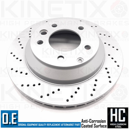 FOR Q7 CAYENNE TOUAREG FRONT REAR CROSS DRILLED PERFORMANCE BRAKE DISCS CERAMIC RACING PADS & WEAR WIRE SENSOR LEADS 350mm 330mm
