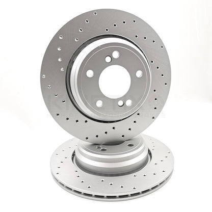 FOR BMW M3 E46 CSL Z4 M E85 E86 Z4M DRILLED FRONT REAR BRAKE DISCS 345mm 328mm