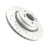 FOR BMW E46 M3 3.2 COUPE CONVERTIBLE REAR DRILLED BRAKE DISCS TRW PADS SET 328mm