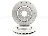 FOR BMW M3 E92 FRONT LEFT RIGHT DRILLED BRAKE DISCS SET 34112283801/34112283802