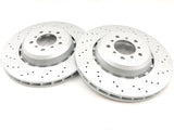 FOR BMW M3 E92 FRONT LEFT RIGHT DRILLED BRAKE DISCS SET 34112283801/34112283802