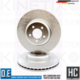 FOR BMW 3 4 SERIES M SPORT M PERFORMANCE FRONT DIMPLED GROOVED BRAKE DISCS 370mm