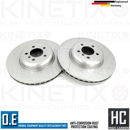 FOR BMW 330d M SPORT FRONT REAR DIMPLED GROOVED HIGH CARBON BRAKE DISCS 370 345