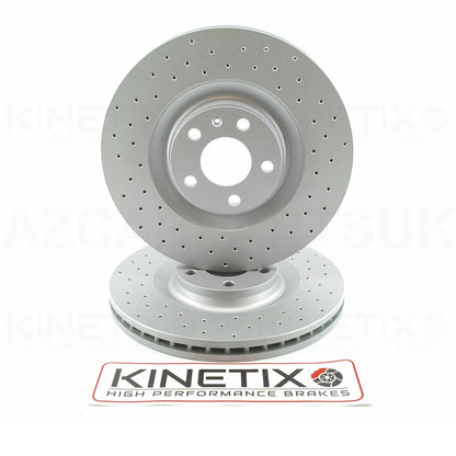 FOR AUDI S4 B6 B7 4.2 V8 FRONT CROSS DRILLED PERFORMANCE BRAKE DISCS BREMBO PADS 345mm x 30mm