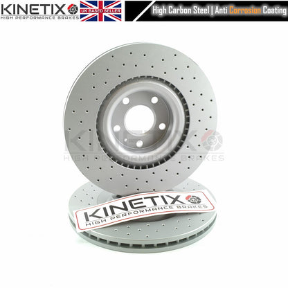 FOR AUDI S4 B6 B7 4.2 V8 FRONT CROSS DRILLED PERFORMANCE BRAKE DISCS BREMBO PADS 345mm x 30mm