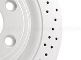 FOR JAGUAR XJ (X350 X358) 2.7d 05-09 REAR CROSS DRILLED BRAKE DISCS PAIR 326mm