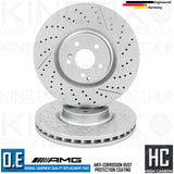 FOR MERCEDES SL55 SL600 SL65 AMG R230 FRONT BRAKE DISCS PADS SENSOR 360mm