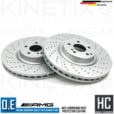 FOR MERCEDES C63 C63S AMG FRONT REAR BRAKE DISCS BREMBO PADS SENSORS 360mm 360mm