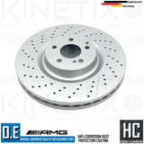 FOR MERCEDES C63 AMG 2008-14 DRILLED GROOVED FRONT REAR BRAKE DISCS 360mm 330mm