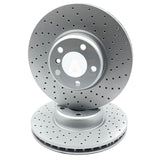 FOR BMW 430d M SPORT FRONT REAR CROSS DRILLED BRAKE DISCS MINTEX PADS SENSORS