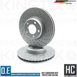 FOR BMW 320d F30 F31 F34 M SPORT DRILLED FRONT BRAKE DISCS PADS SENSOR 340mm