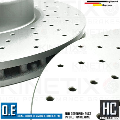 BMW M135i M140i M235i M SPORT FRONT REAR DRILLED BRAKE DISCS MINTEX PADS SENSORS