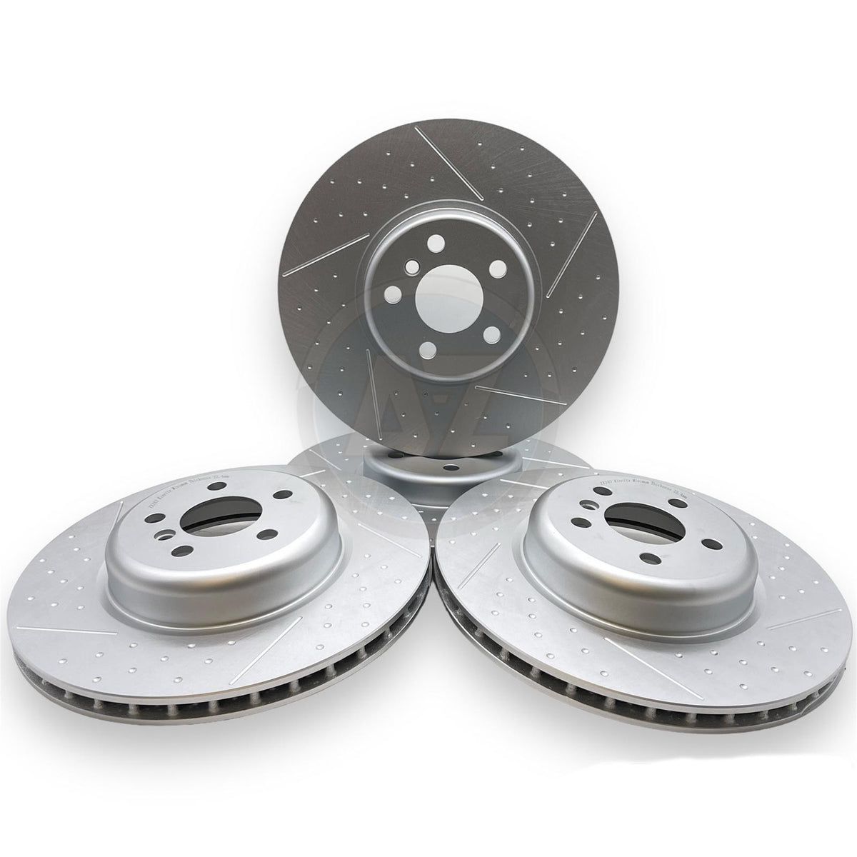 FOR BMW 740i G11 G12 DIMPLED GROOVED FRONT REAR BRAKE DISCS PADS 348mm 345mm