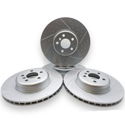 FOR BMW i4 eDrive35 G26 FRONT REAR BRAKE DISCS TEXTAR PADS WIRES 374mm 345mm