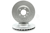 FOR PORSCHE CAYENNE 4.8 GTS FRONT REAR DRILLED BRAKE DISCS PADS WEAR SENSORS
