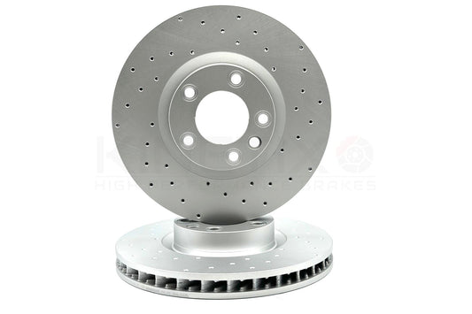 FOR PORSCHE CAYENNE 3.0 DIESEL DRILLED PERFORMANCE FRONT BRAKE DISCS PAIR 360mm