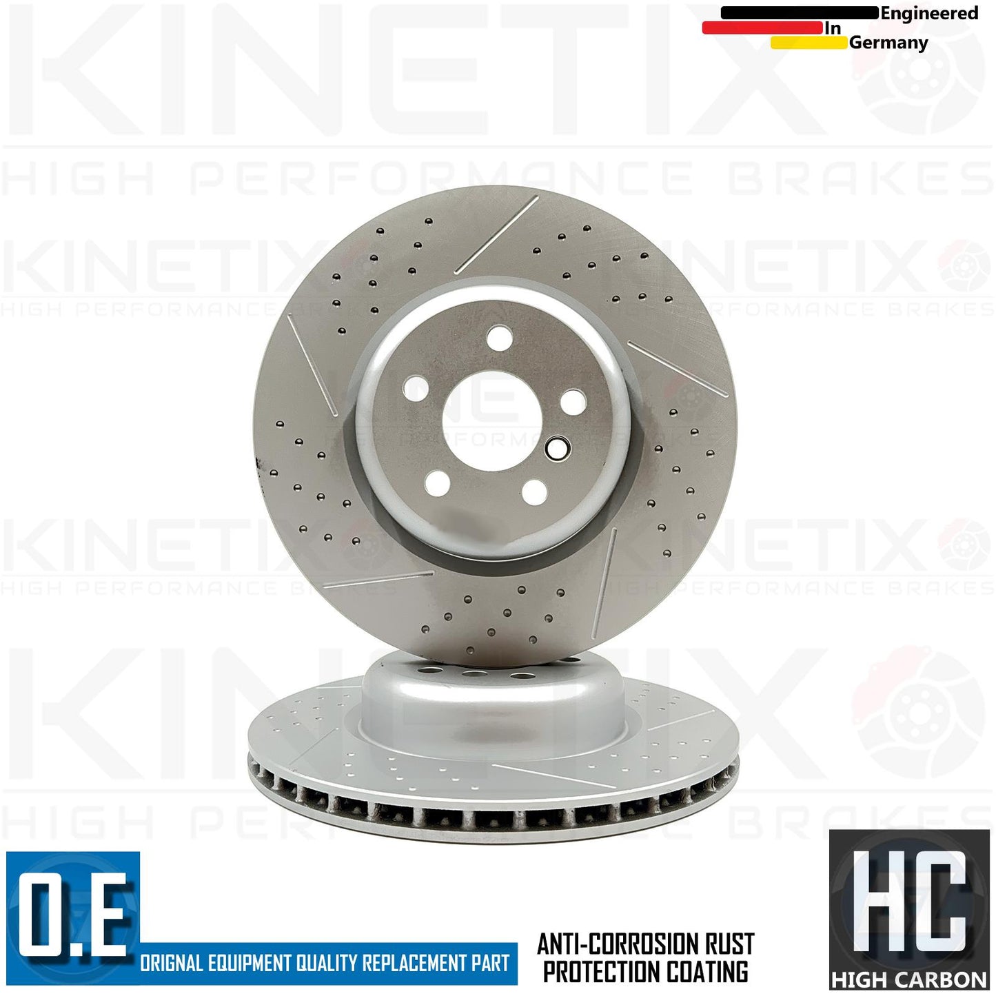 FOR BMW 545e G30 DIMPLED GROOVED M SPORT M PERFORMANCE FRONT REAR BRAKE DISCS BREMBO PADS & WEAR SENSOR LEADS 374mm 345mm