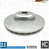 FOR BMW X3 30e G01 M SPORT DIMPLED GROOVED REAR BRAKE DISCS TEXTAR PADS 345mm