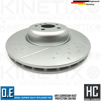 FOR BMW M440d G22 DIMPLED GROOVED M SPORT M PERFORMANCE FRONT REAR BRAKE DISCS BREMBO PADS & WEAR SENSOR LEADS 374mm 345mm