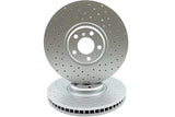 FOR BMW X5 50i M SPORT E70 F15 FRONT CROSS DRILLED BRAKE DISCS PAIR 385mm
