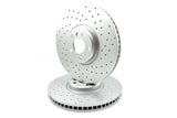 FOR BMW X5 50i M SPORT E70 F15 FRONT CROSS DRILLED BRAKE DISCS PAIR 385mm
