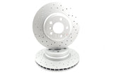 FOR BMW X5 X6 M50d 50i E70 E71 E72 F15 F16 DRILLED REAR BRAKE DISCS PAIR 345mm