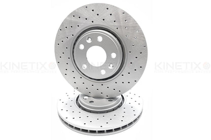 FOR RENAULT CLIO 4 SPORT TROPHY RS200 RS220 FRONT DRILLED DISCS PAIR 320mm