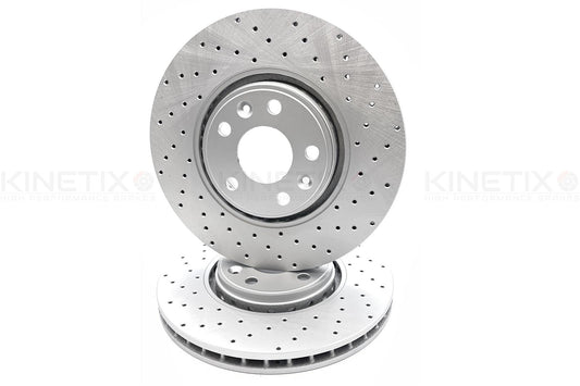 FOR RENAULT CLIO 4 SPORT TROPHY RS200 RS220 FRONT DRILLED DISCS PAIR 320mm