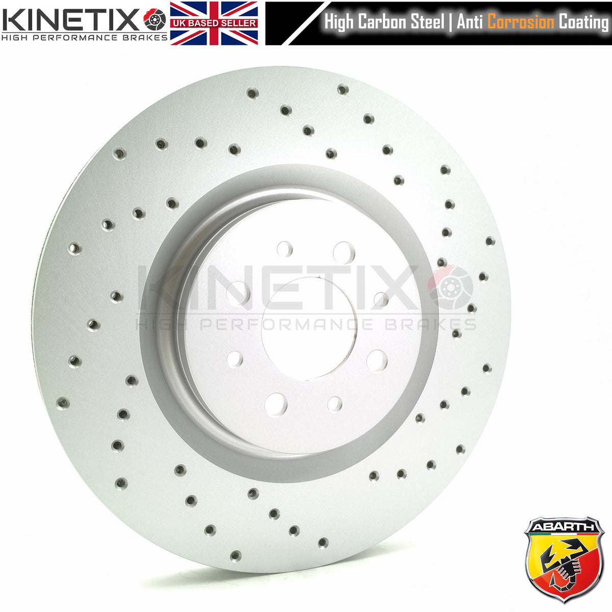 FOR ABARTH 500 595 695 COMPETIZIONE DRILLED PERFORMANCE BRAKE DISCS 305mm PAIR
