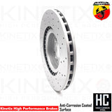 FOR ABARTH 500 COMPETIZIONE FRONT CROSS DRILLED BRAKE DISCS PAIR 305mm 52041114