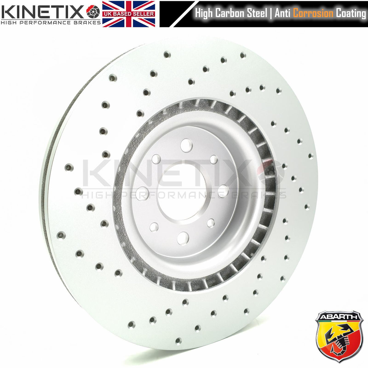 FOR ABARTH 500 595 695 COMPETIZIONE DRILLED PERFORMANCE BRAKE DISCS 305mm PAIR