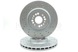 FITS ABARTH 500 595 695 COMPETIZIONE DRILLED FRONT BRAKE DISCS RACING PADS 305mm