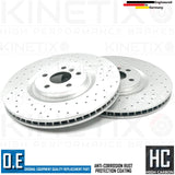 FOR MINI JOHN COOPER WORKS GP F56 DRILLED FRONT BRAKE DISCS APEC PADS SENSOR
