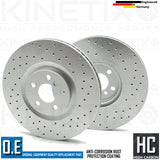 FOR BMW X2 M 35i 2018- F39 DRILLED PERFORMANCE FRONT BRAKE DISCS PAIR 360mm